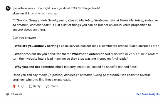 Reddit advice example 7
