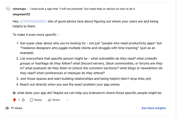 Reddit advice example 11