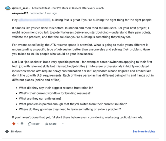 Reddit advice example 2